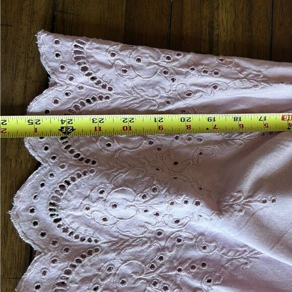 Loft Beach Light Pink Drawstring Waist Eyelet Trim Pants Size Small - Picture 3 of 9